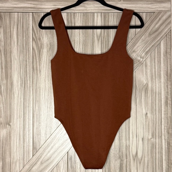 a new day Chocolate Brown Scoop Neck Bodysuit - Picture 4 of 4